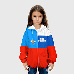 Куртка с капюшоном детская Флаг МЧС России, цвет: 3D-белый — фото 2