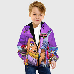 Куртка с капюшоном детская BRAWL STARS SHELLY, цвет: 3D-черный — фото 2