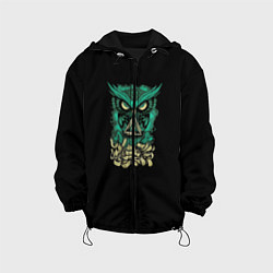 Куртка с капюшоном детская Owl 1, цвет: 3D-черный