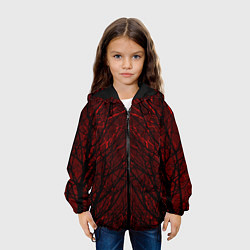 Куртка с капюшоном детская Ветви, цвет: 3D-черный — фото 2