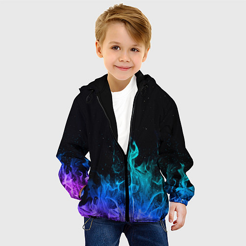 Детская куртка Перламутровый огонь / 3D-Черный – фото 4