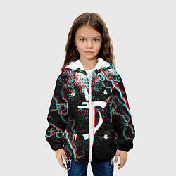 Куртка с капюшоном детская DOOM ETERNAL GLITCH, цвет: 3D-белый — фото 2