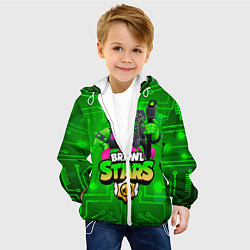 Куртка с капюшоном детская Brawl Stars Virus 8-Bit, цвет: 3D-белый — фото 2