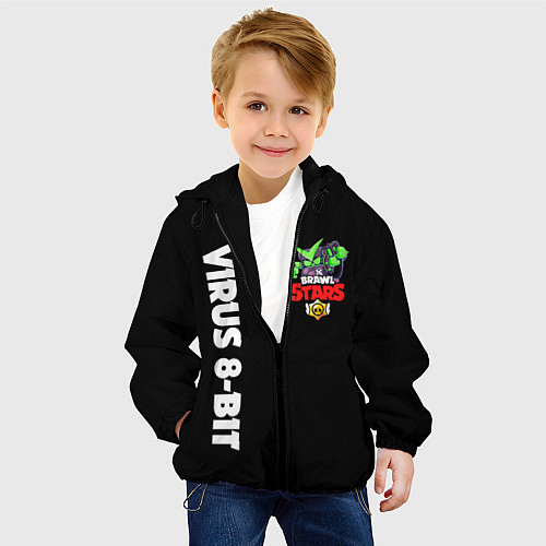 Детская куртка BRAWL STARS VIRUS 8 BIT / 3D-Черный – фото 4