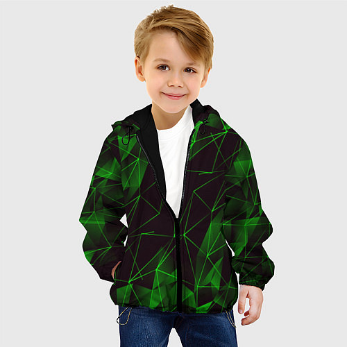 Детская куртка GREEN STRIPES / 3D-Черный – фото 4