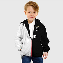 Куртка с капюшоном детская Форма Ronaldo, цвет: 3D-черный — фото 2