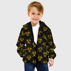 Куртка с капюшоном детская YELLOW BIOHAZARD, цвет: 3D-черный — фото 2
