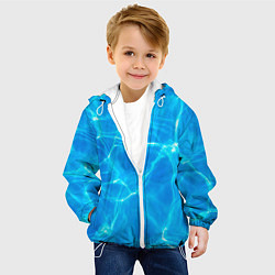 Куртка с капюшоном детская Вода, цвет: 3D-белый — фото 2