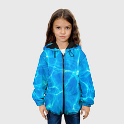 Куртка с капюшоном детская Вода, цвет: 3D-черный — фото 2
