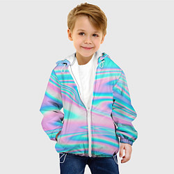 Куртка с капюшоном детская WAVES, цвет: 3D-белый — фото 2