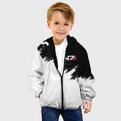 Куртка с капюшоном детская MASS EFFECT N7, цвет: 3D-черный — фото 2