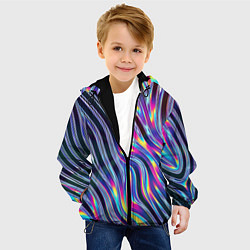 Куртка с капюшоном детская DIGITAL ABSTRACT, цвет: 3D-черный — фото 2