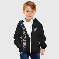 Куртка с капюшоном детская BMW POWER CARBON, цвет: 3D-белый — фото 2