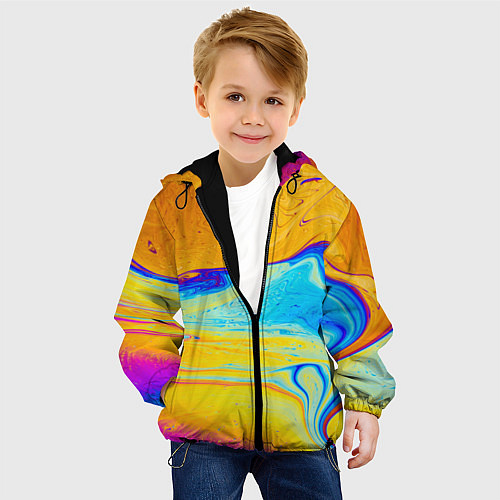 Детская куртка ABSTRACT WAVES / 3D-Черный – фото 4