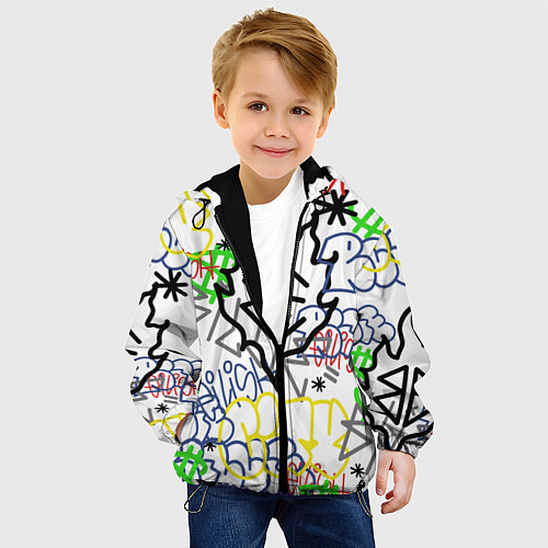 Детская куртка BILLIE EILISH GRAFFITI / 3D-Черный – фото 4