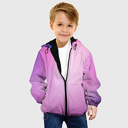 Куртка с капюшоном детская Нежный фиолет, цвет: 3D-черный — фото 2