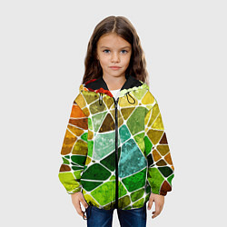 Куртка с капюшоном детская Мозаика, цвет: 3D-черный — фото 2