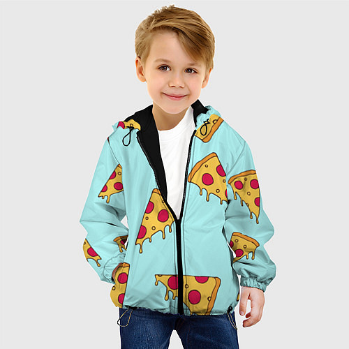 Детская куртка Ароматная пицца / 3D-Черный – фото 4