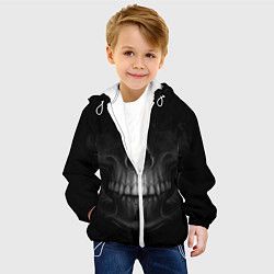 Куртка с капюшоном детская Череп, цвет: 3D-белый — фото 2