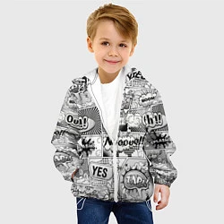 Куртка с капюшоном детская COMICS ART, цвет: 3D-белый — фото 2