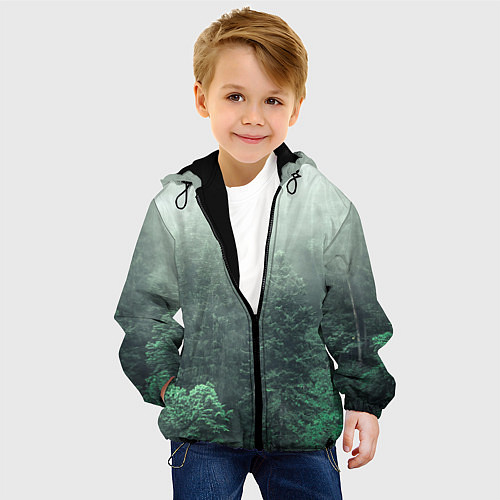 Детская куртка Туманный лес / 3D-Черный – фото 4