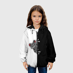 Куртка с капюшоном детская Лягуха, цвет: 3D-черный — фото 2