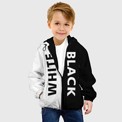 Куртка с капюшоном детская BLACK & WHITE, цвет: 3D-черный — фото 2