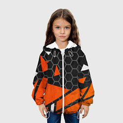 Куртка с капюшоном детская Abstraction, цвет: 3D-белый — фото 2