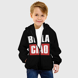 Куртка с капюшоном детская Bella Ciao, цвет: 3D-черный — фото 2