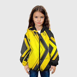 Куртка с капюшоном детская СПОРТИВНАЯ ГЕОМЕТРИЯ, цвет: 3D-черный — фото 2