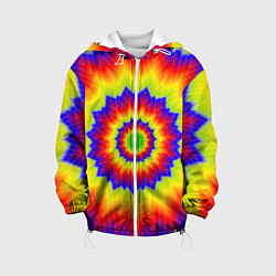 Куртка с капюшоном детская Tie-Dye, цвет: 3D-белый