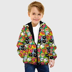 Куртка с капюшоном детская Папуги, цвет: 3D-черный — фото 2