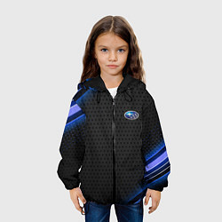 Куртка с капюшоном детская SUBARU Z, цвет: 3D-черный — фото 2