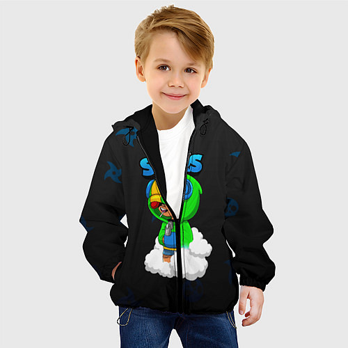 Детская куртка Leon Brawl Stars / 3D-Черный – фото 4