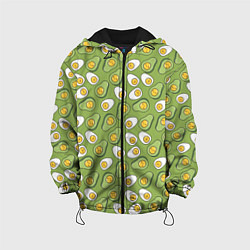 Куртка с капюшоном детская Avocado and Eggs, цвет: 3D-черный