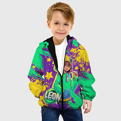 Детская куртка BRAWL STARS LEON / 3D-Черный – фото 4