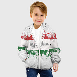 Куртка с капюшоном детская Таджикистан, цвет: 3D-белый — фото 2