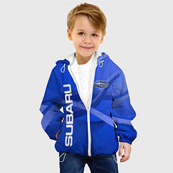 Куртка с капюшоном детская SUBARU, цвет: 3D-белый — фото 2