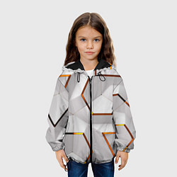 Куртка с капюшоном детская 3D абстракция Iron, цвет: 3D-черный — фото 2
