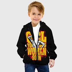 Куртка с капюшоном детская Криминальное чтиво, цвет: 3D-черный — фото 2