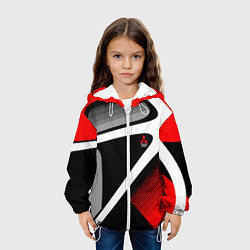 Куртка с капюшоном детская Mitsubishi ФОРМА, цвет: 3D-белый — фото 2