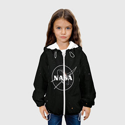 Куртка с капюшоном детская NASA l НАСА S, цвет: 3D-белый — фото 2