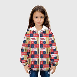 Куртка с капюшоном детская Паттерн Чудо-женщина, цвет: 3D-белый — фото 2