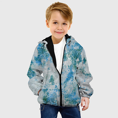 Детская куртка Разлитая краска / 3D-Черный – фото 4