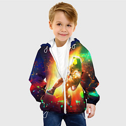 Куртка с капюшоном детская Космонавт D, цвет: 3D-белый — фото 2