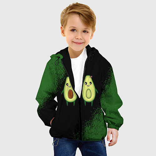 Детская куртка Авокадо / 3D-Черный – фото 4