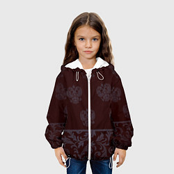 Куртка с капюшоном детская Герб, цвет: 3D-белый — фото 2