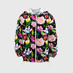 Куртка с капюшоном детская Разноцветие, цвет: 3D-белый