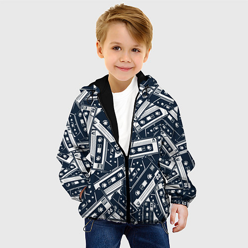 Детская куртка Retro pattern / 3D-Черный – фото 4