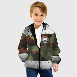 Куртка с капюшоном детская Танковые войска РФ, цвет: 3D-черный — фото 2